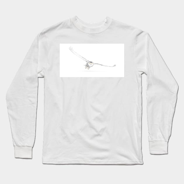 Snowy Owl Long Sleeve T-Shirt by Jim Cumming